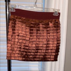 Iridescent mini skirt